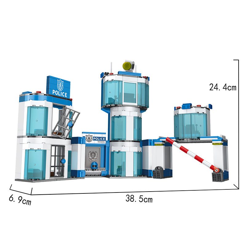 COGO 731PCS 警察系列警察总部积木玩具