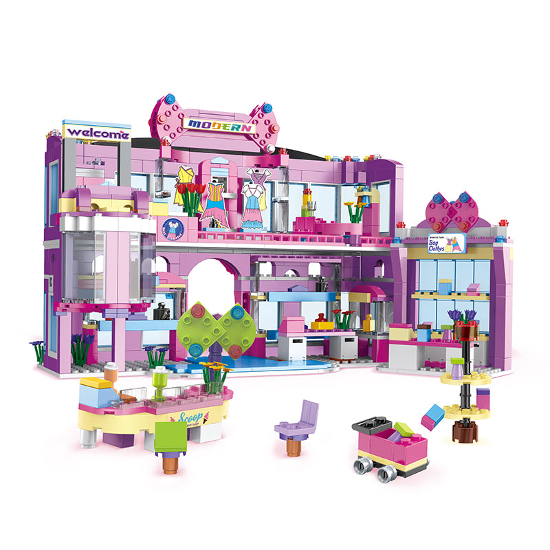 COGO 810PCS Fashion Girls Shopping Mall Building Block Toy