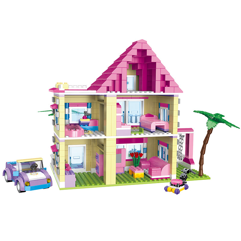 COGO 892PCS Fashionable Girl Villa Building Block Toy