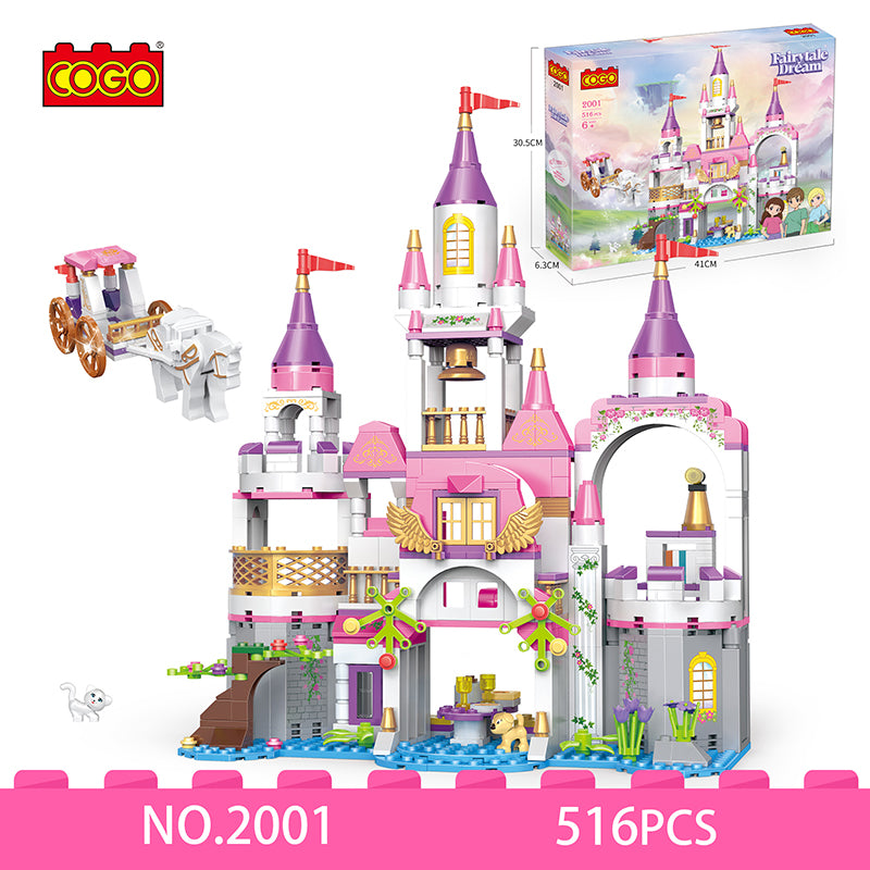 COGO 516PCS 女孩星空城堡积木玩具