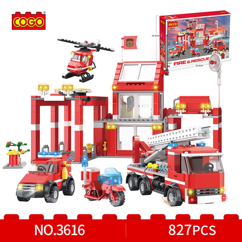 COGO 827PCS Fire Building Block Toys