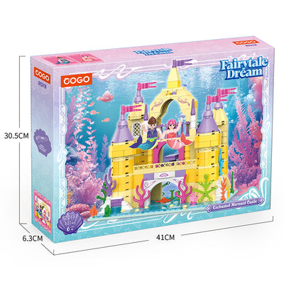 COGO 488PCS Ocean Scenery Series Enchanted Castle Building Blocks Toys