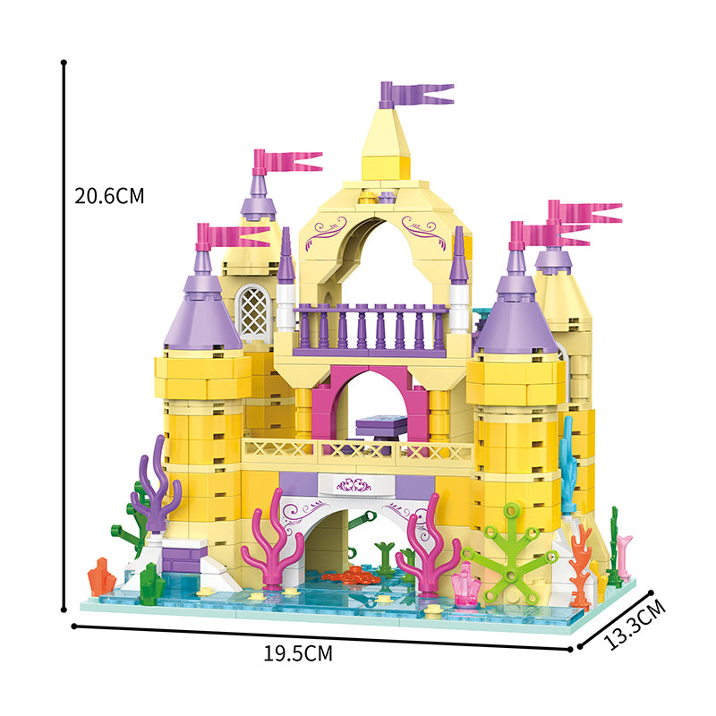 COGO 488PCS Ocean Scenery Series Enchanted Castle Building Blocks Toys