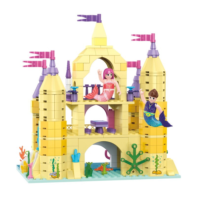 COGO 527PCS Ocean Scenery Series Enchanted Castle Building Blocks Toys