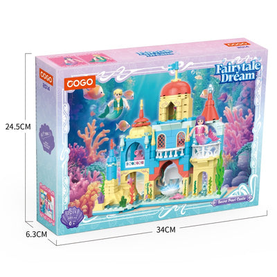 COGO 384PCS Ocean Scenery Series Secret Pearl Castle Building Blocks Toys
