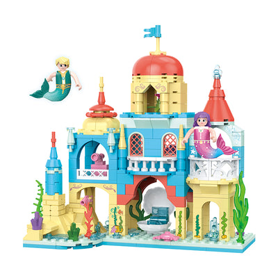 COGO 359PCS Ocean Scenery Series Secret Pearl Castle Building Blocks Toys
