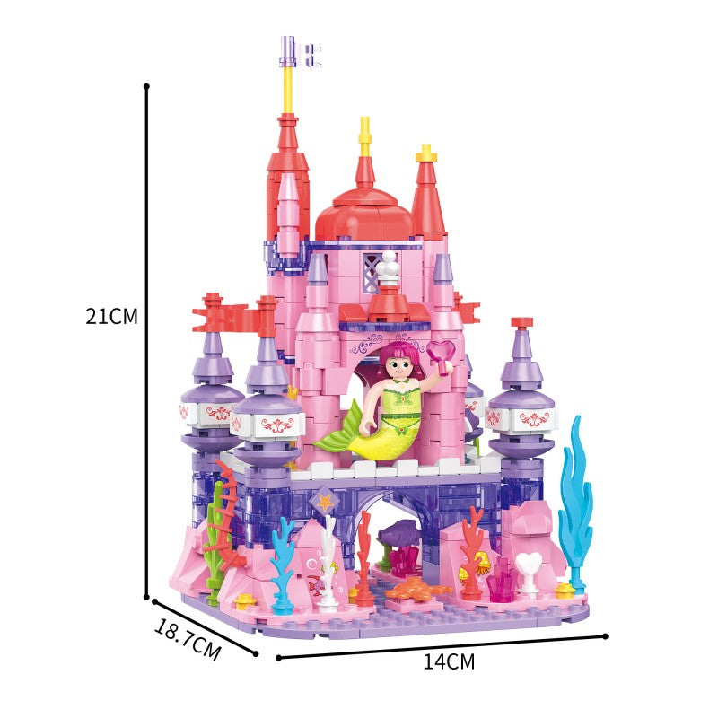 COGO 424PCS Ocean Scenery Series Coral Citadel Building Blocks Toys