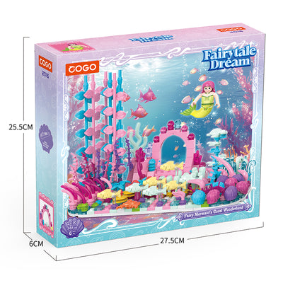 COGO 345PCS Ocean Scenery Series Fairy Coral Wonderland Building Blocks Toys