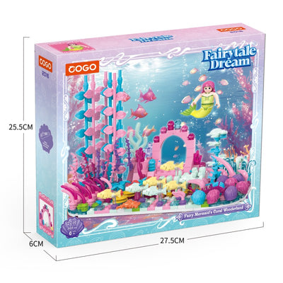 COGO 366PCS Ocean Scenery Series Fairy Coral Wonderland Building Blocks Toys