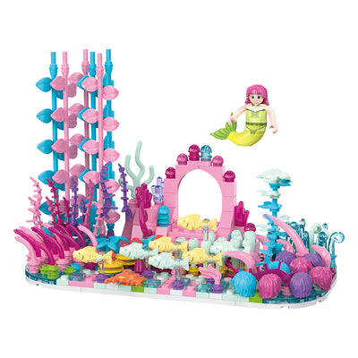 COGO 345PCS Ocean Scenery Series Fairy Coral Wonderland Building Blocks Toys