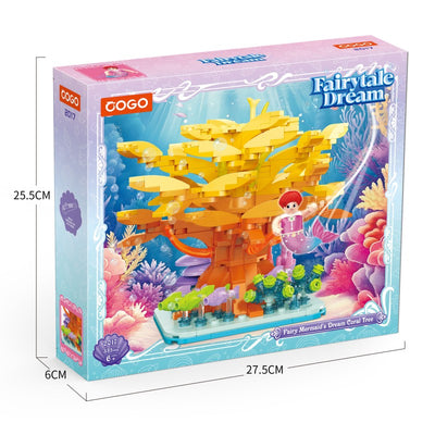 COGO 395PCS Ocean Scenery Series Fairy Dream Coral Tree Building Blocks Toys