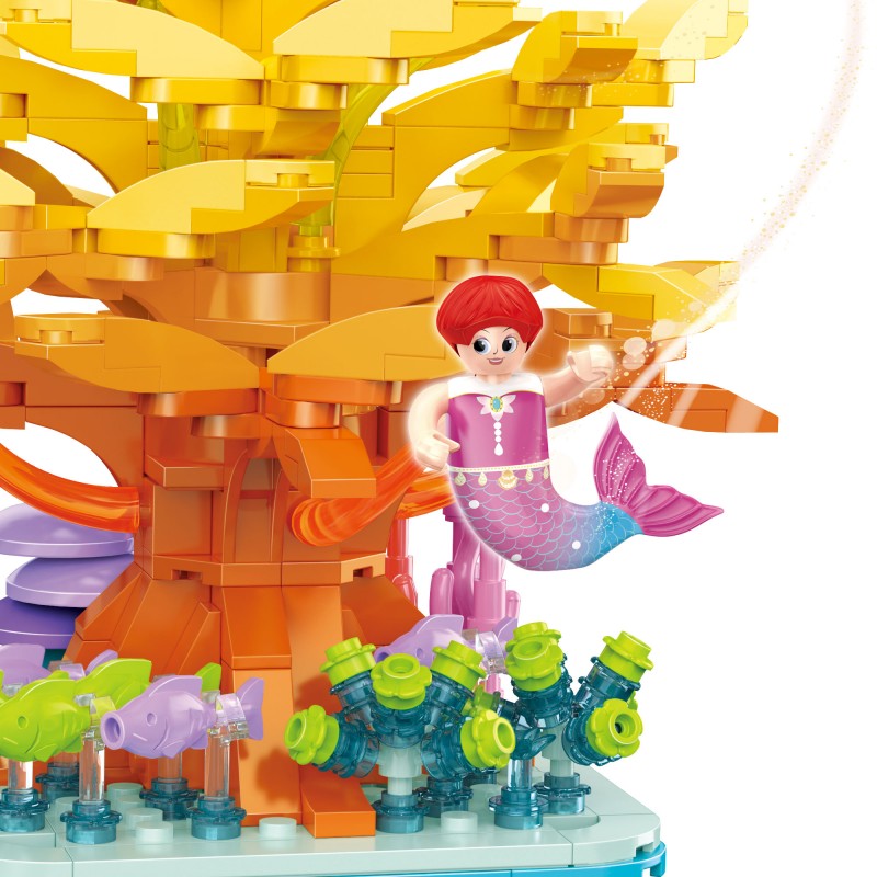 COGO 395PCS Ocean Scenery Series Fairy Dream Coral Tree Building Blocks Toys