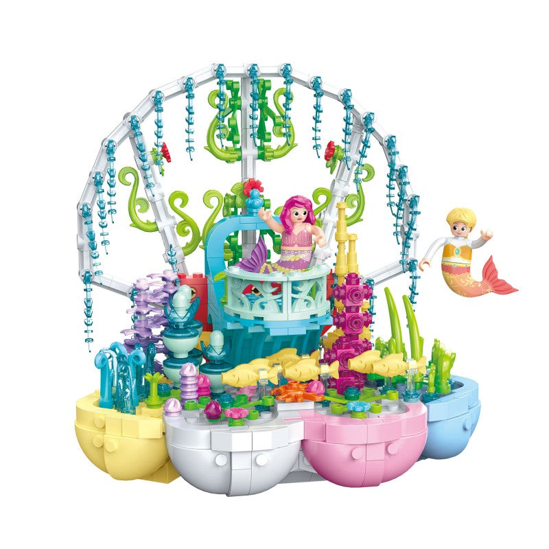 COGO 625PCS Ocean Scenery Series Fairy Seashell Garden Building Blocks Toys