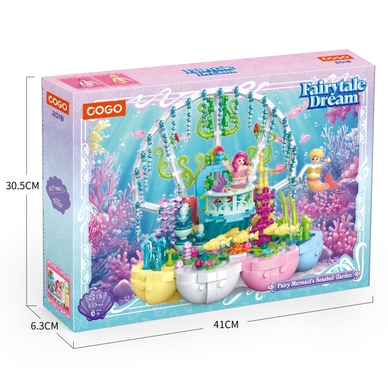 COGO 625PCS Ocean Scenery Series Fairy Seashell Garden Building Blocks Toys