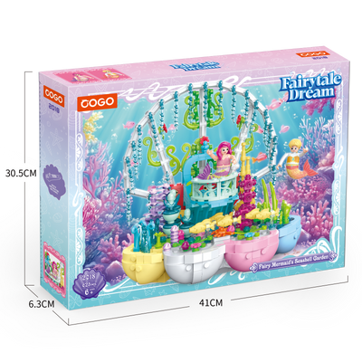COGO 625PCS Ocean Scenery Series Fairy Seashell Garden Building Blocks Toys
