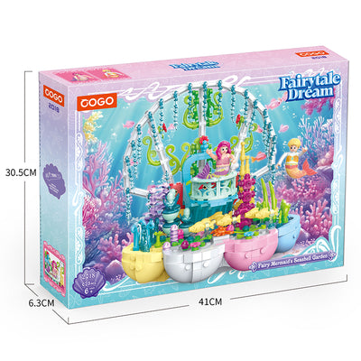 COGO 600PCS Ocean Scenery Series Fairy Seashell Garden Building Blocks Toys