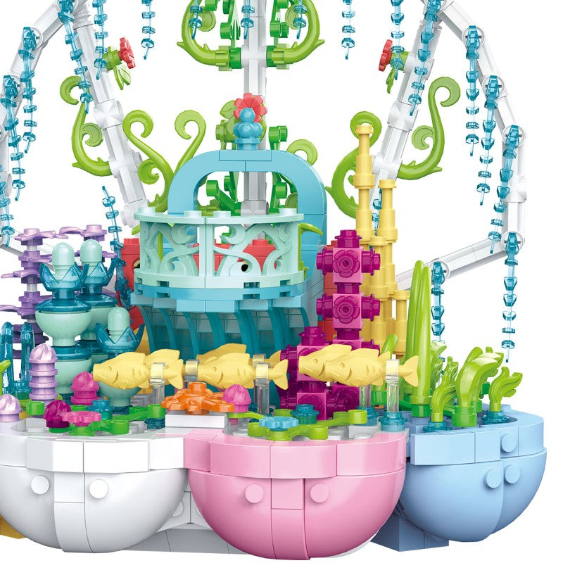 COGO 625PCS Ocean Scenery Series Fairy Seashell Garden Building Blocks Toys