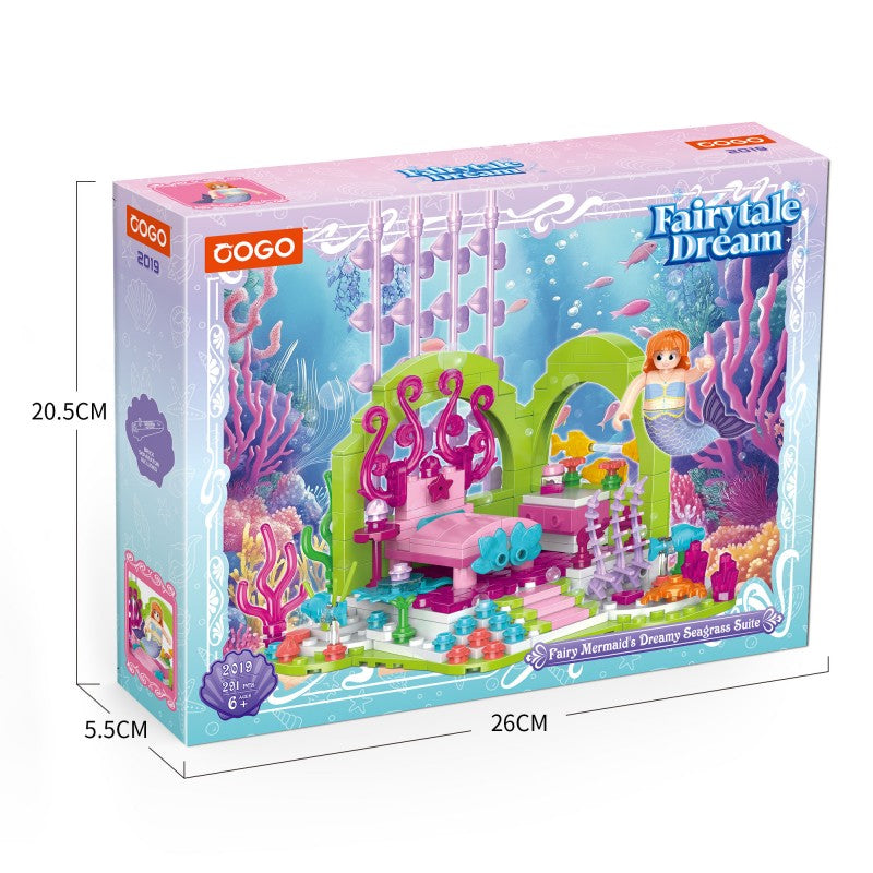 COGO 291PCS Ocean Scenery Series Fairy Dreamy House Building Blocks Toys