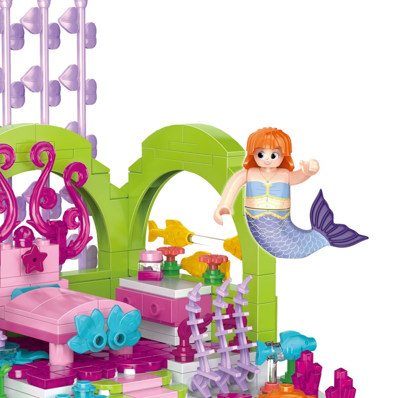 COGO 291PCS Ocean Scenery Series Fairy Dreamy House Building Blocks Toys