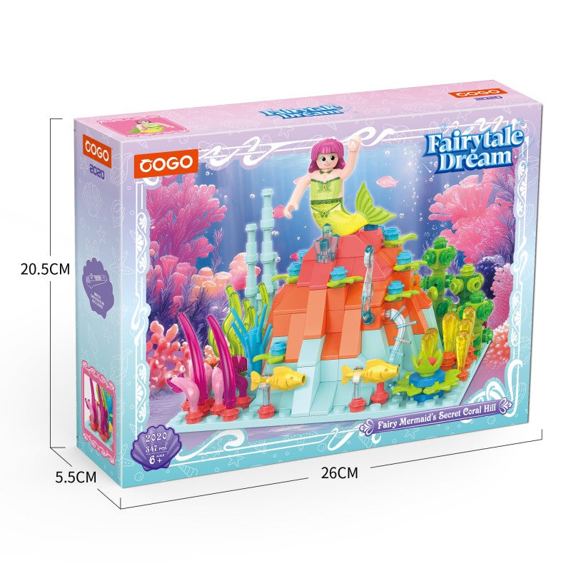 COGO 347PCS Ocean Scenery Series Fairy Coral Hill Building Blocks Toys