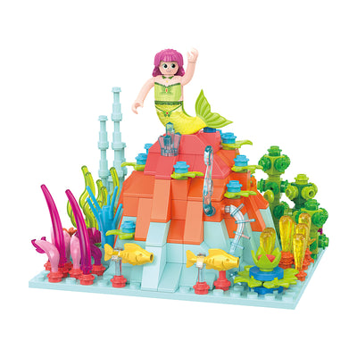 COGO 325PCS Ocean Scenery Series Fairy Coral Hill Building Blocks Toys