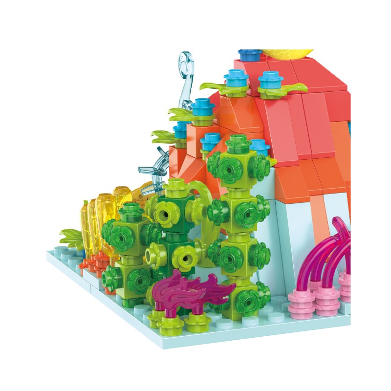 COGO 347PCS Ocean Scenery Series Fairy Coral Hill Building Blocks Toys