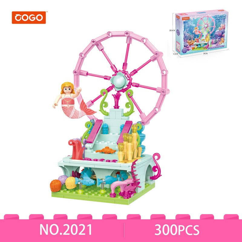 COGO 300PCS Ocean Scenery Series Fairy Plaza Building Blocks Toys