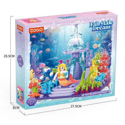 COGO 387PCS Ocean Scenery Series Fairy Coral Square Building Blocks Toys