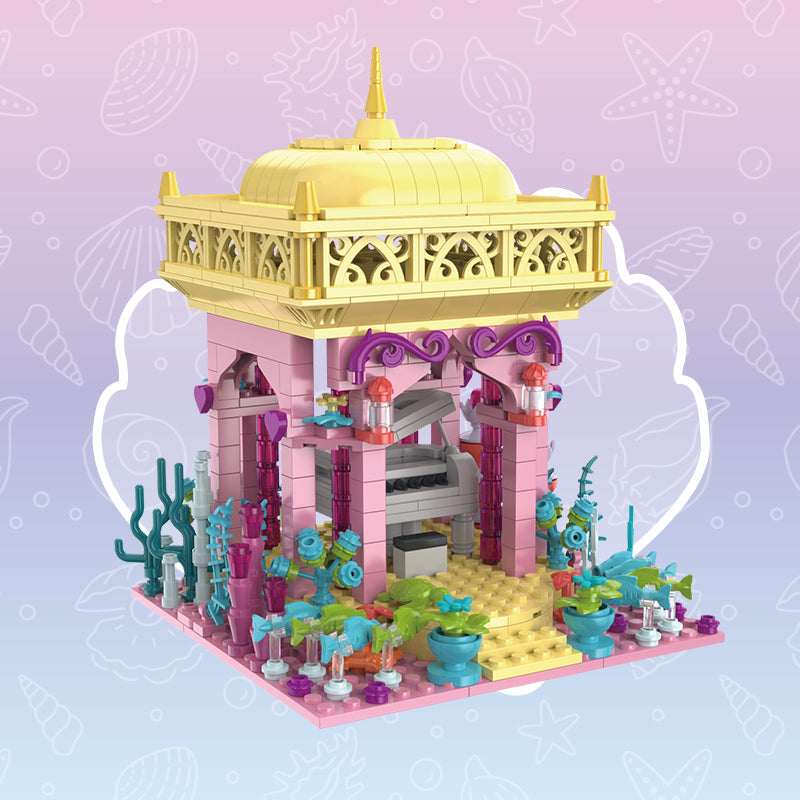 COGO 497PCS Ocean Scenery Series Fairy Music Pavilion Building Blocks Toys