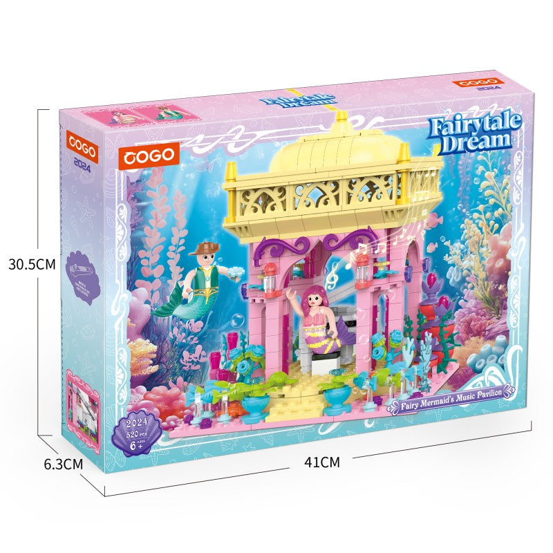 COGO 520PCS Ocean Scenery Series Fairy Music Pavilion Building Blocks Toys
