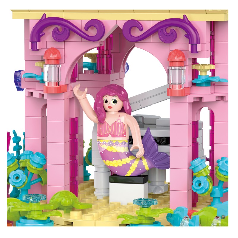 COGO 520PCS Ocean Scenery Series Fairy Music Pavilion Building Blocks Toys