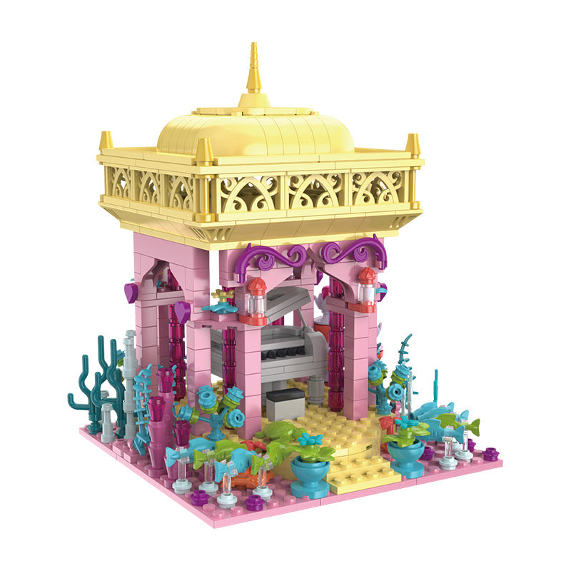 COGO 497PCS Ocean Scenery Series Fairy Music Pavilion Building Blocks Toys