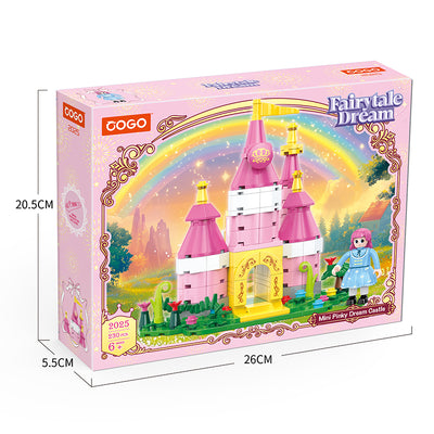 COGO 217PCS Fairytale Mini Pinky Dream Castle Building Blocks Toys