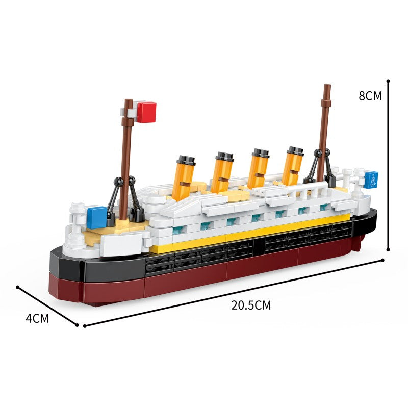 COGO 290PCS Creative Ornamental Boat Building Block Toys