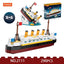 COGO 290PCS Creative Ornamental Boat Building Block Toys