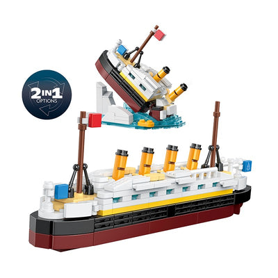 COGO 290PCS Creative Ornamental Boat Building Block Toys