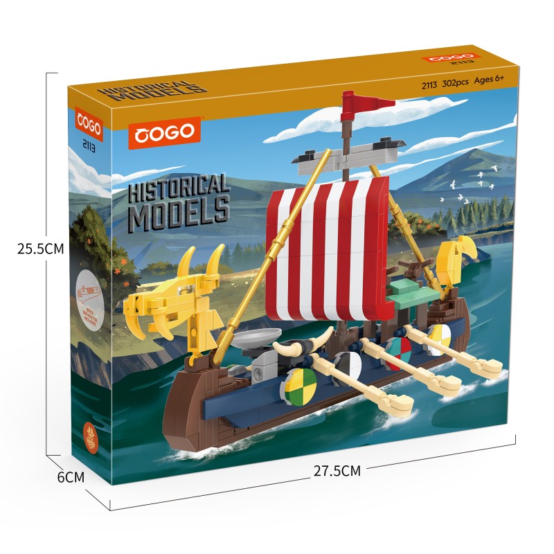 COGO 302PCS Creative Ornamental Boat Building Block Toys