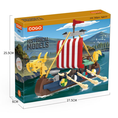 COGO 302PCS Creative Ornamental Boat Building Block Toys