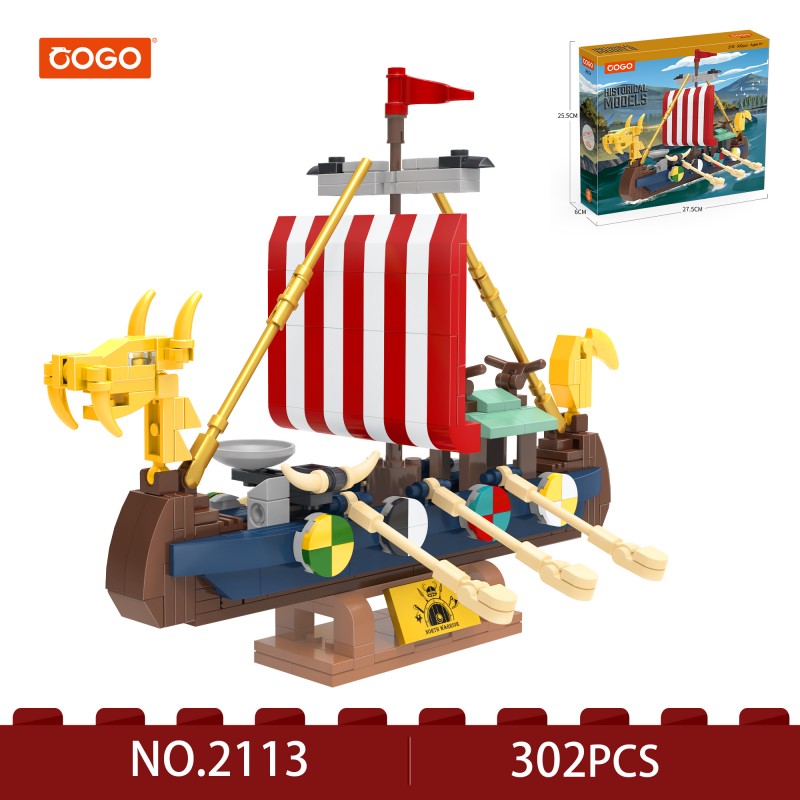 COGO 302PCS Creative Ornamental Boat Building Block Toys