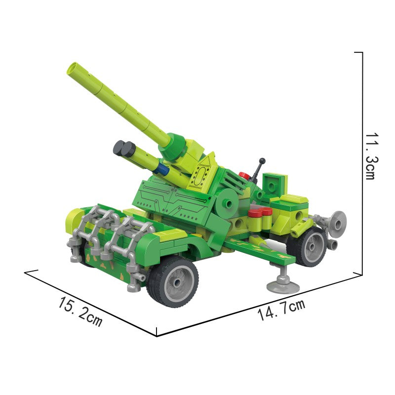 COGO 345PCS Creative Player Transformation Military Series Building Blocks Toys