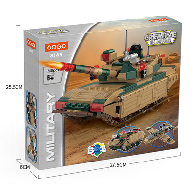 COGO 345PCS Creative Player Transformation Military Series Building Blocks Toys