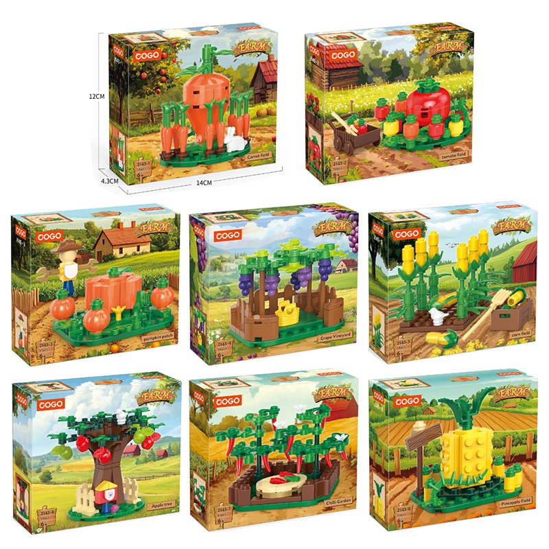 COGO 452PCS Creative Eight Style Farms Building Blocks Toys