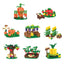 COGO 452PCS Creative Eight Style Farms Building Blocks Toys
