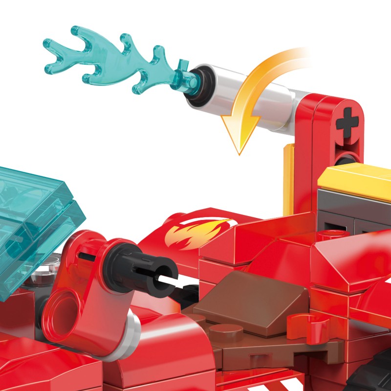 COGO 280PCS Creative Player Transformation Fire Fighting Series Building Blocks Toys