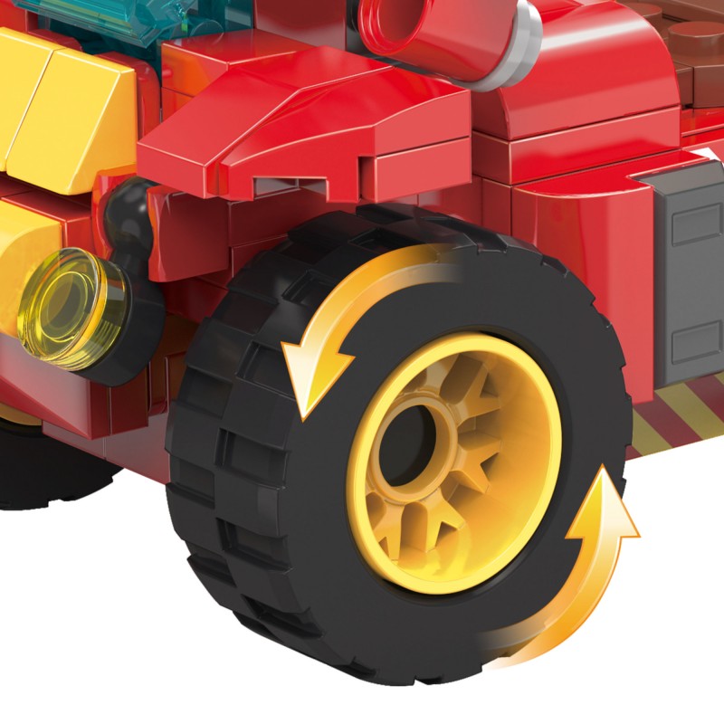 COGO 280PCS Creative Player Transformation Fire Fighting Series Building Blocks Toys