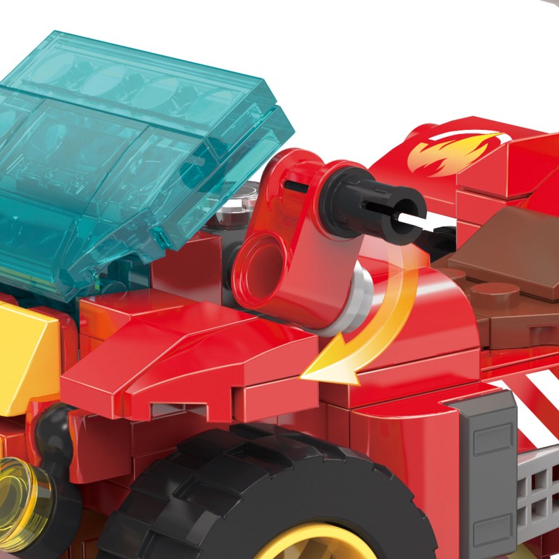 COGO 280PCS Creative Player Transformation Fire Fighting Series Building Blocks Toys