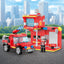 COGO 337PCS Creative Player Transformation Fire Fighting Series Building Blocks Toys