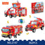 COGO 337PCS Creative Player Transformation Fire Fighting Series Building Blocks Toys