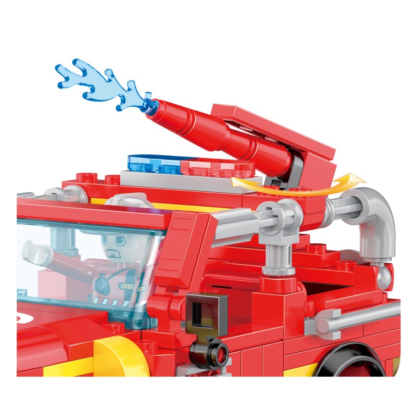 COGO 362PCS Creative Player Transformation Fire Fighting Series Building Blocks Toys