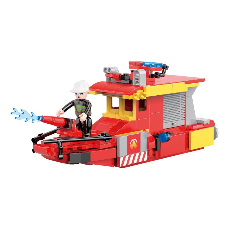COGO 362PCS Creative Player Transformation Fire Fighting Series Building Blocks Toys